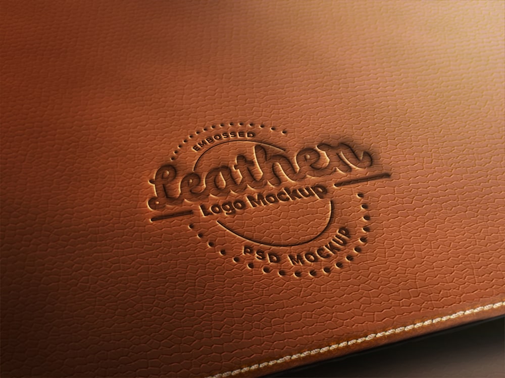 Leather Logo Design Mockup
